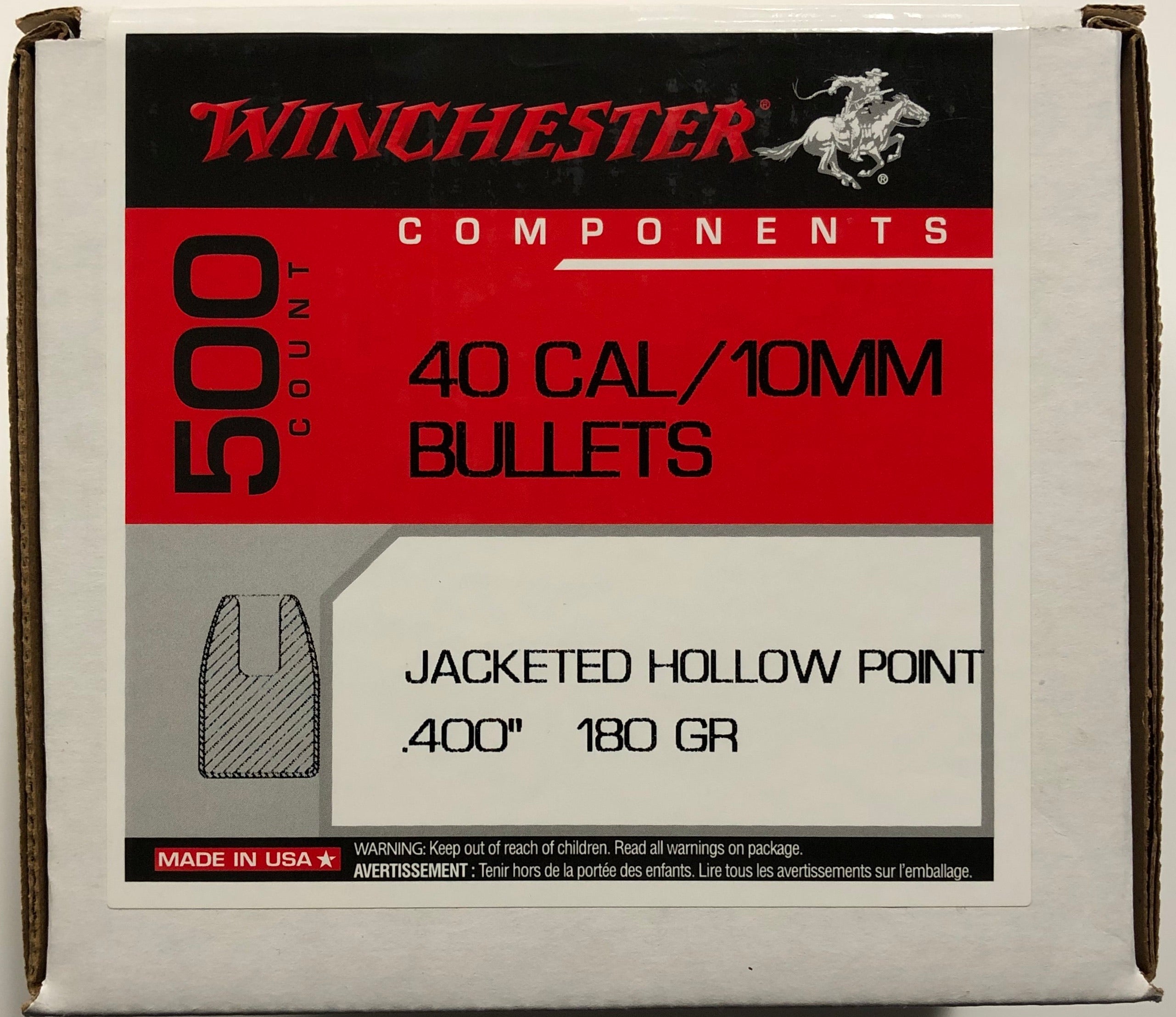 40 Cal 180gr JHP Bullets