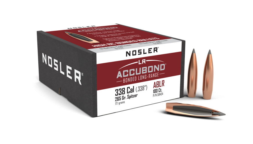 Nosler 338cal 265gr AccuBond Long Range #58454