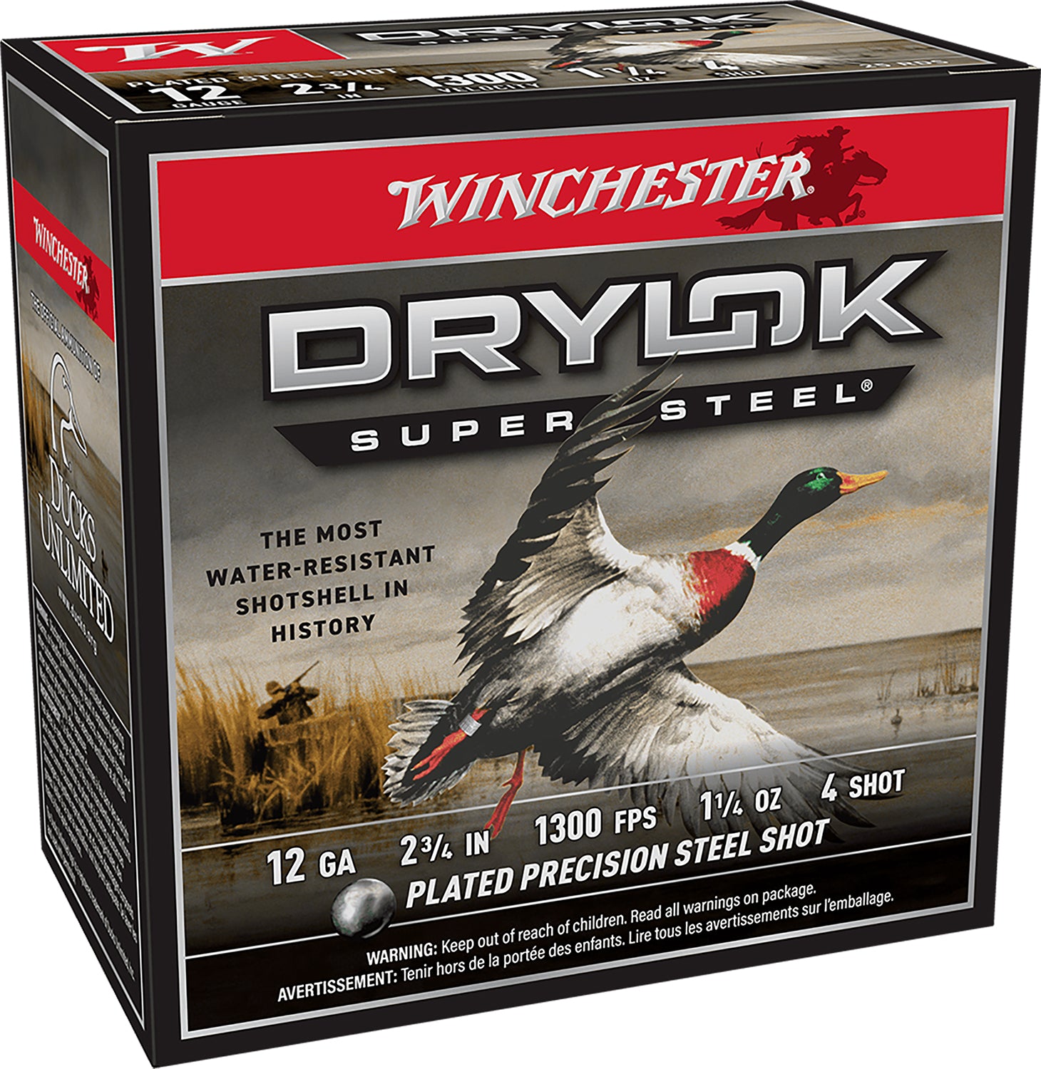 Winchester Drylok 12ga 2 3/4" 1-1/4oz #4 1300fps