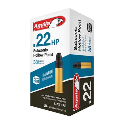 Aguila 22LR Subsonic 38gr LHP (50ct)