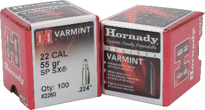 Hornady 22cal 55gr SP SX #2260