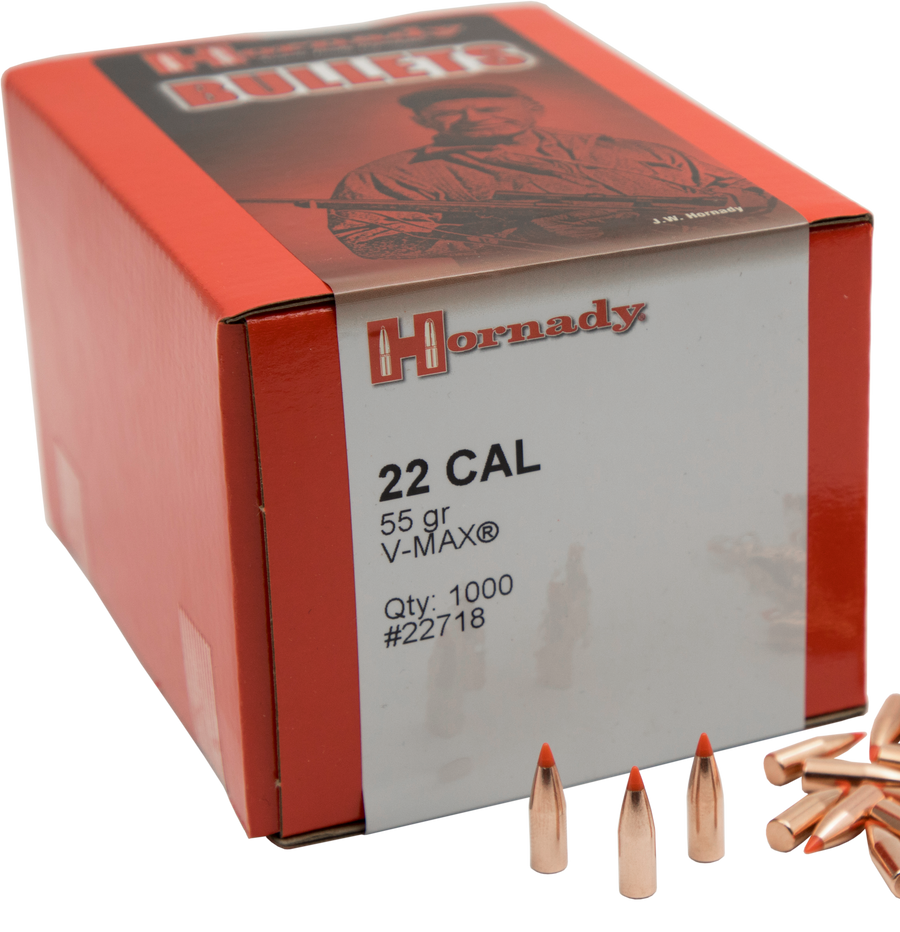 Hornady 22cal 55gr V-Max #22718 - BLUE COLLAR RELOADING