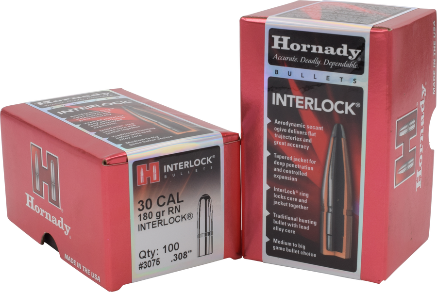 Hornady 30cal 180gr RN #3075 - BLUE COLLAR RELOADING