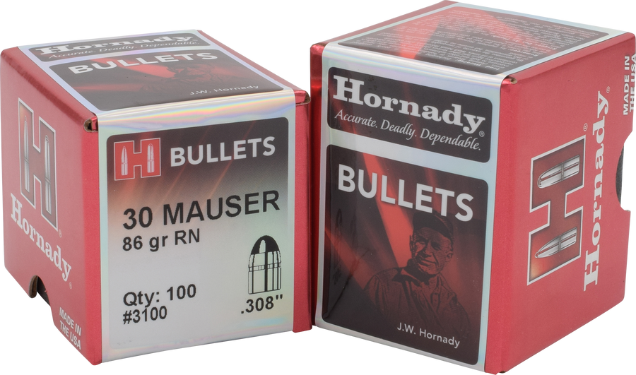 Hornady 30 Mauser 86gr RN  #3100 - BLUE COLLAR RELOADING