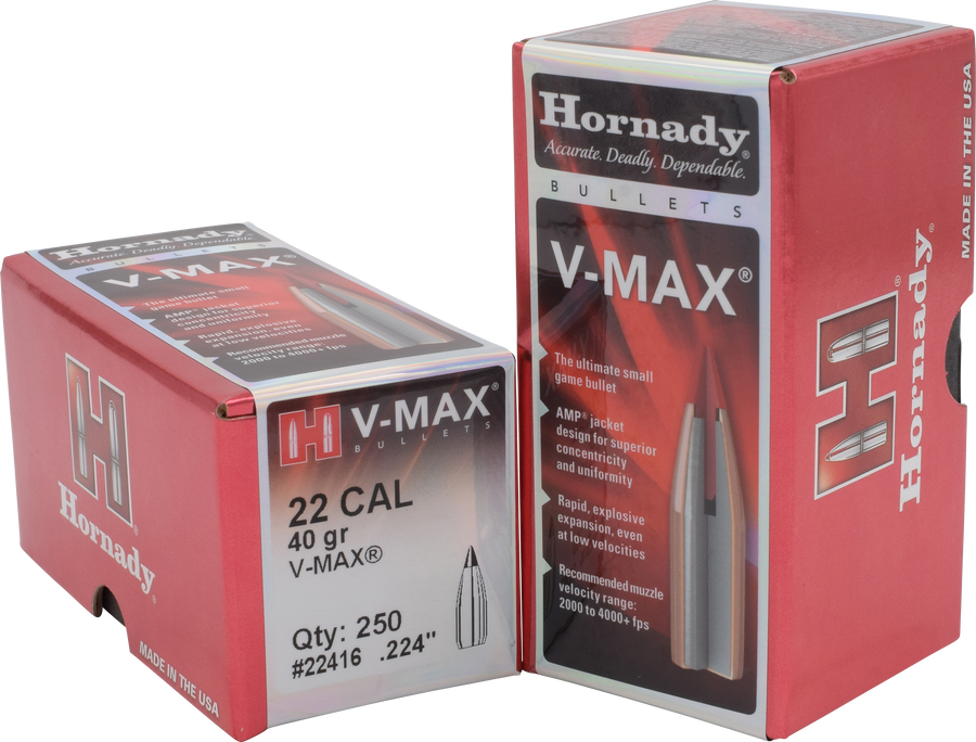 Hornady 22cal 40gr V-Max #22416 - BLUE COLLAR RELOADING