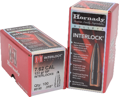 Hornady 7.62cal 123gr SP Interlock - BLUE COLLAR RELOADING