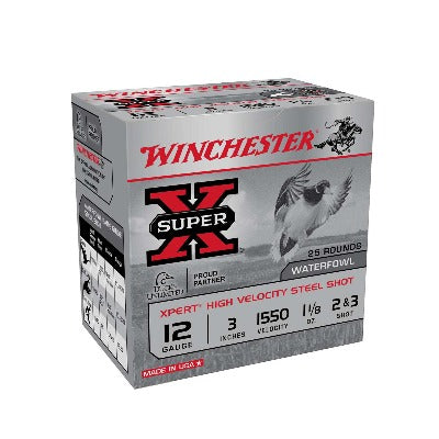 Winchester X-Super Hi-Velocity 12ga 3" 1-1/8oz #2 & #3 1550FPS *WEX12323